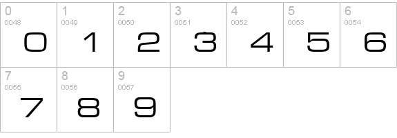 M730-Sans-Regular numbers 0-9 preview