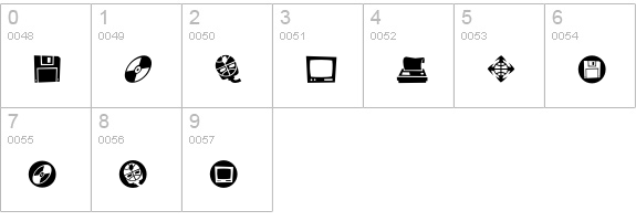 MacDings numbers 0-9 preview