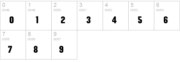 Machine-Light numbers 0-9 preview
