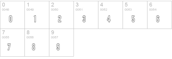 Machine-LightHC numbers 0-9 preview