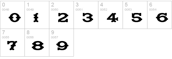 MadfontBars numbers 0-9 preview