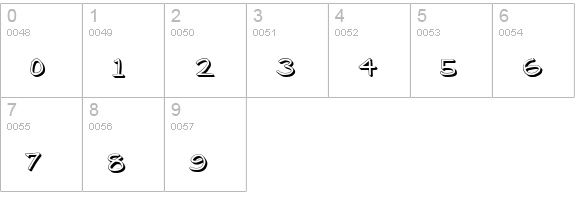 MadisonShadowed numbers 0-9 preview