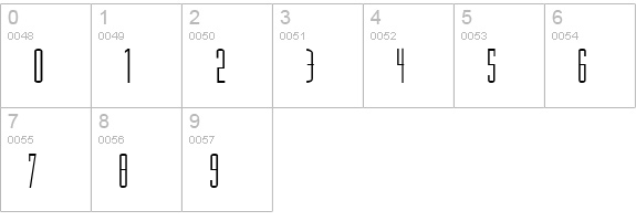 Madrid Regular numbers 0-9 preview
