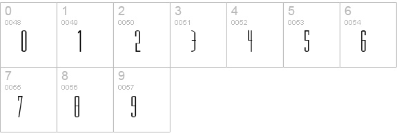 Madrid2Plain numbers 0-9 preview