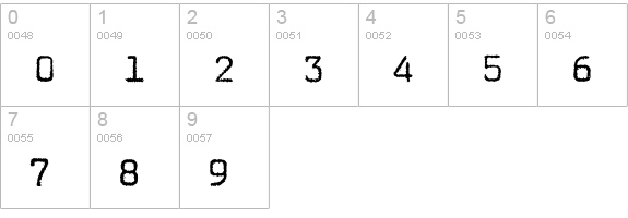 Magda-Text numbers 0-9 preview