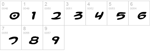Magic Beans Expanded Italic numbers 0-9 preview