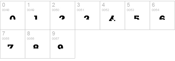Main Strike Half Fill numbers 0-9 preview