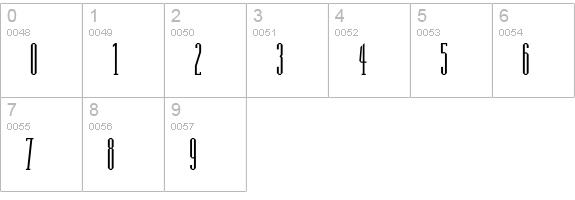 Manzanita numbers 0-9 preview