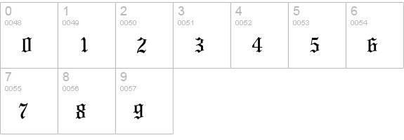 Mariage Normal numbers 0-9 preview