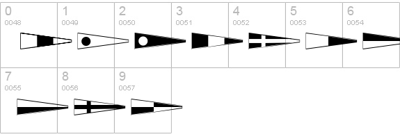 Maritime Flags numbers 0-9 preview