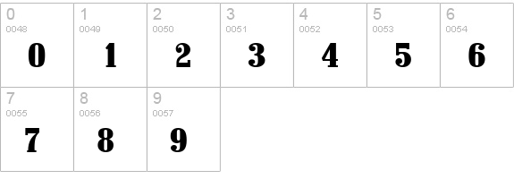 MarlboroWide Regular numbers 0-9 preview