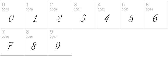MarnieRegular numbers 0-9 preview