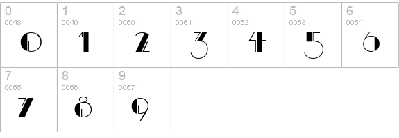 MarqueeMieux Regular numbers 0-9 preview