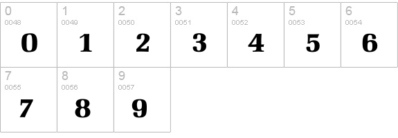 Marsei Bold numbers 0-9 preview