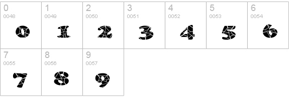 Marshmallow Cracked-Extended Normal numbers 0-9 preview