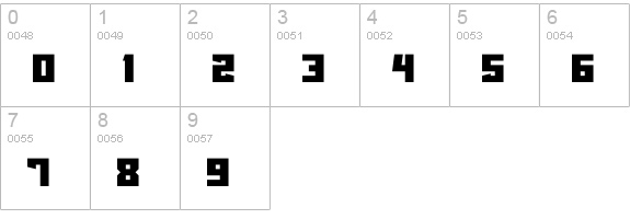 Martian Wars numbers 0-9 preview