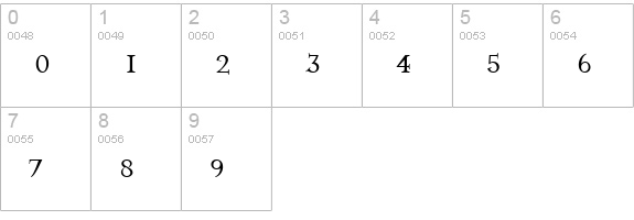 MasonSuper Regular numbers 0-9 preview