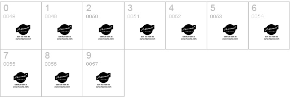 Masterics Personal Use numbers 0-9 preview