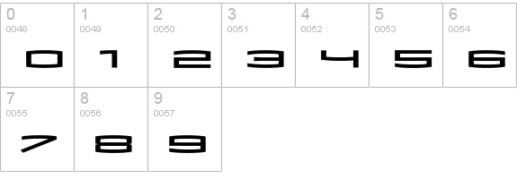 MataRegBold numbers 0-9 preview
