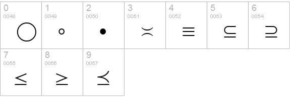 Math Symbol numbers 0-9 preview