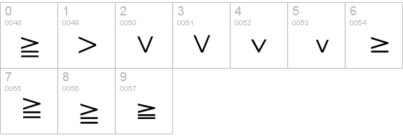 MathTechnicalP01 numbers 0-9 preview