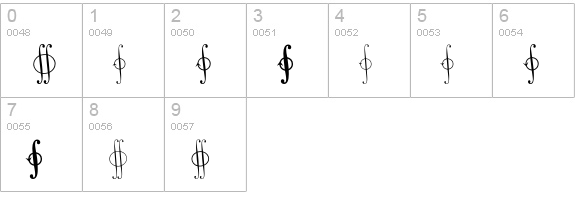MathTechnicalP09 numbers 0-9 preview