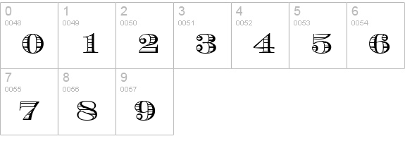 Maurice-Stripes-Regular numbers 0-9 preview