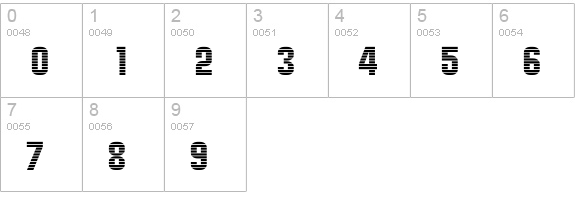 Maximus numbers 0-9 preview