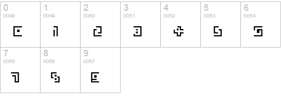 Maze91 numbers 0-9 preview