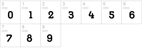 Media-DemiBold numbers 0-9 preview