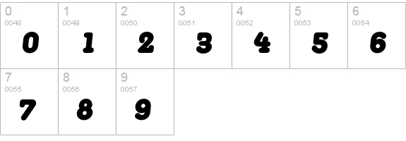 Media-ExtraBoldIta numbers 0-9 preview