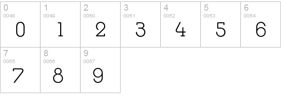 Media-Xlight numbers 0-9 preview
