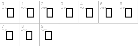 Medieval Dingbats numbers 0-9 preview