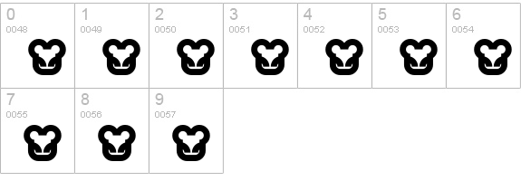 Megalomania Normal numbers 0-9 preview