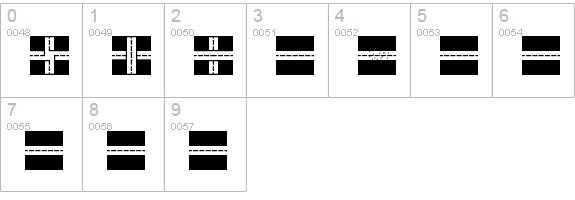 Melancholic Roadeo Regular numbers 0-9 preview