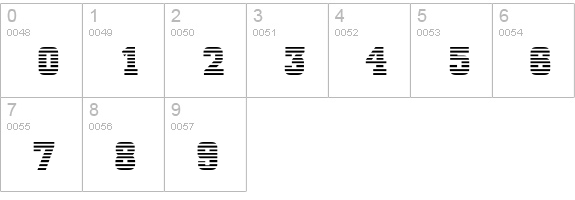 MeninBlue numbers 0-9 preview