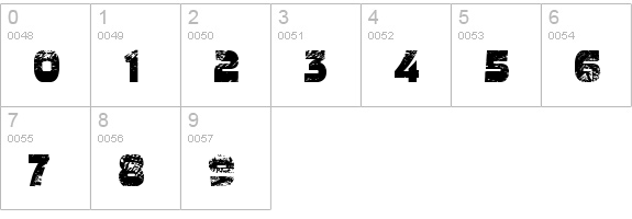 Meposa Stamp numbers 0-9 preview