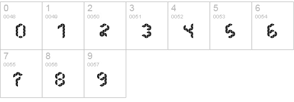 Merkur numbers 0-9 preview