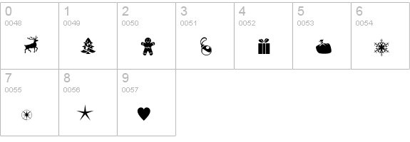 Merry Christmas Star numbers 0-9 preview