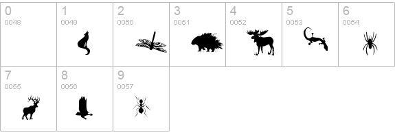 Mers Animals numbers 0-9 preview
