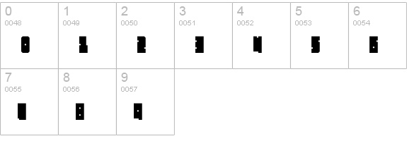 Metal Font numbers 0-9 preview