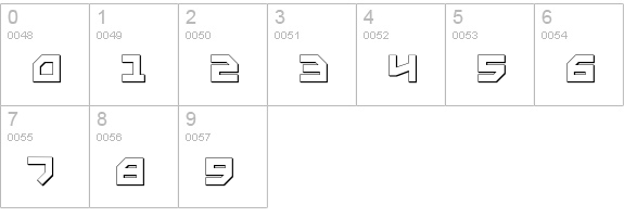 Metal Storm 3D numbers 0-9 preview