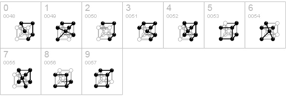 MetallicElement-KanaRegular numbers 0-9 preview