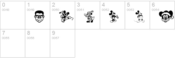 Mickey Mousebats numbers 0-9 preview