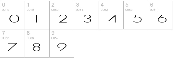 Micro Regular numbers 0-9 preview