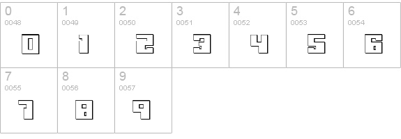 Micronian 3D numbers 0-9 preview