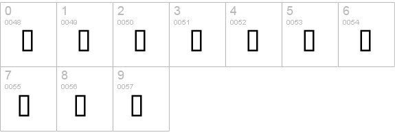 Microsoft Logo 95 numbers 0-9 preview