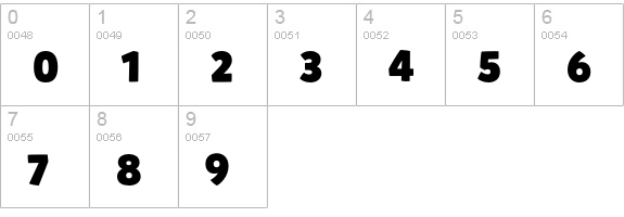 Mikado Black numbers 0-9 preview