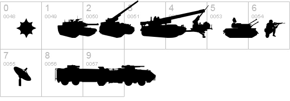 Military RPG numbers 0-9 preview