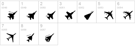 MilitaryPatrioticP01 numbers 0-9 preview